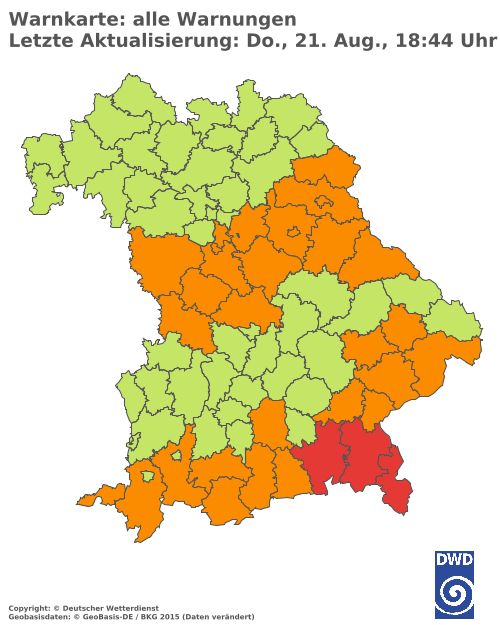 Aktuelle Wetterwarnungen für  Hannover
