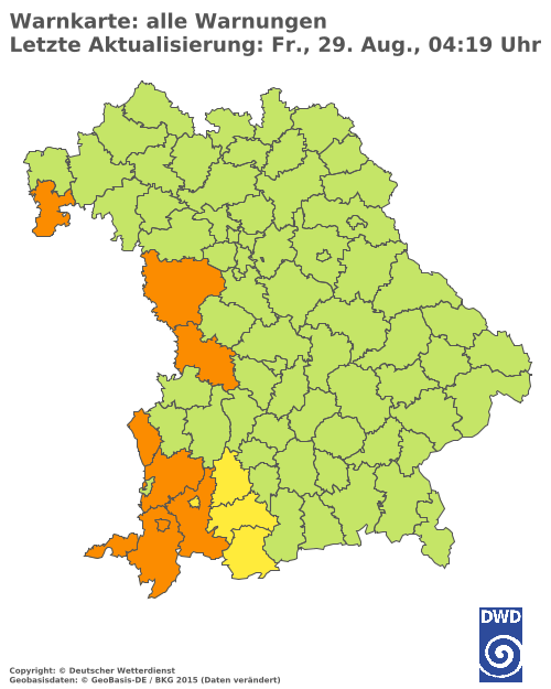 Aktuelle Wetterwarnungen für  Hannover