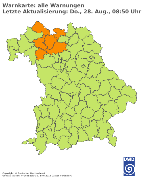Aktuelle Wetterwarnungen für  Hannover