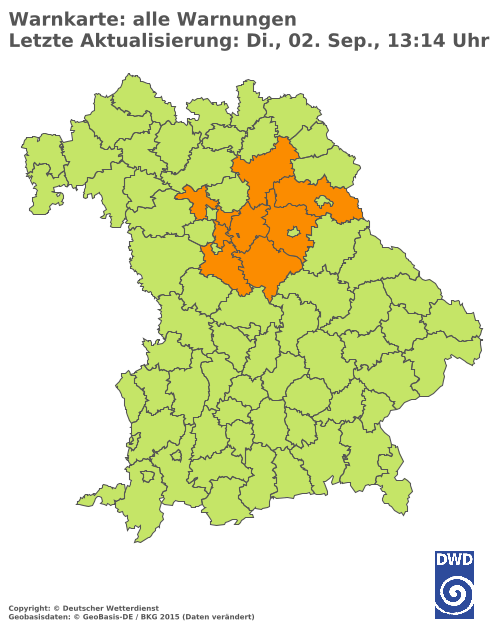 Aktuelle Wetterwarnungen für  Hannover