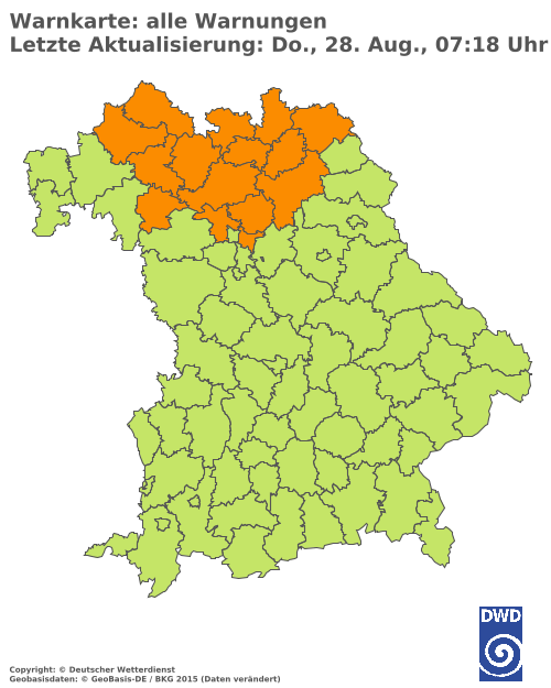 Aktuelle Wetterwarnungen für  Hannover