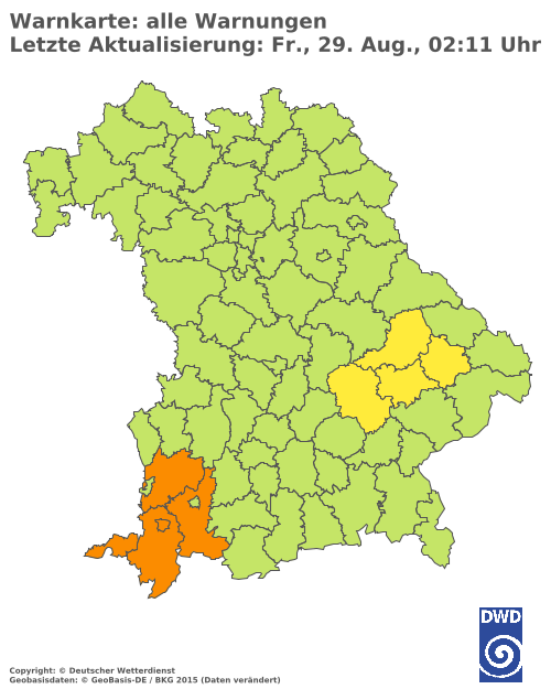 Aktuelle Wetterwarnungen für  Hannover