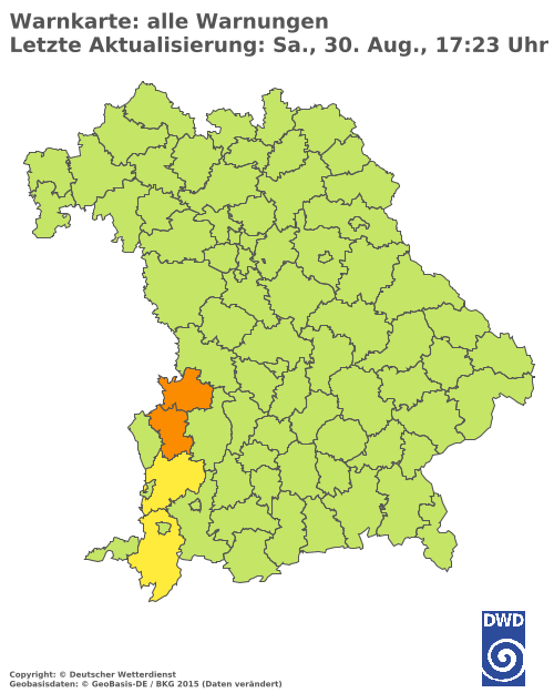 Aktuelle Wetterwarnungen für  Hannover