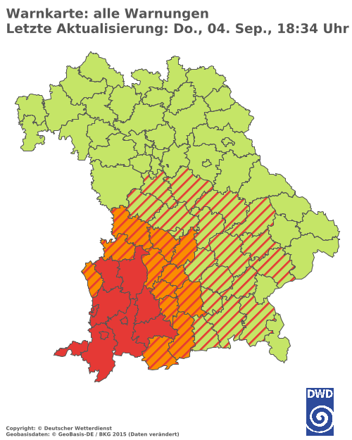 Aktuelle Wetterwarnungen für  Hannover