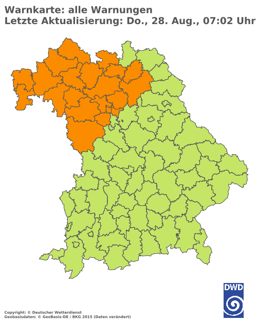 Aktuelle Wetterwarnungen für  Hannover