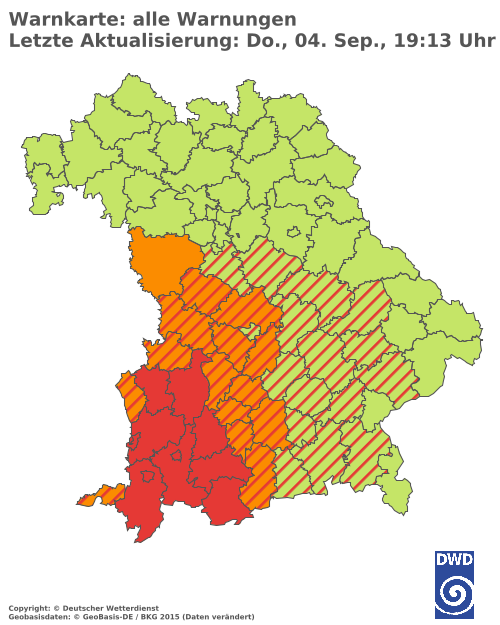 Aktuelle Wetterwarnungen für  Hannover