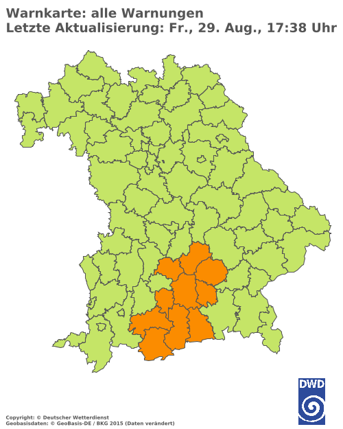 Aktuelle Wetterwarnungen für  Hannover