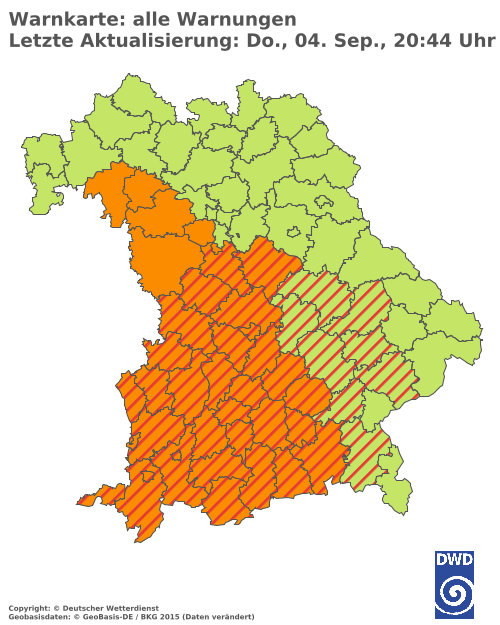 Aktuelle Wetterwarnungen für  Hannover