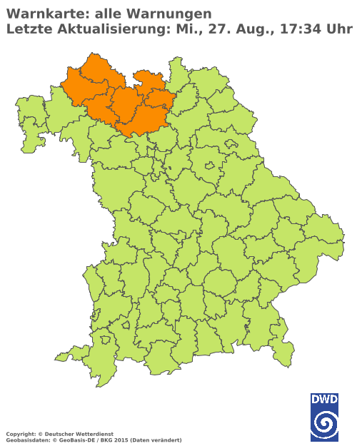 Aktuelle Wetterwarnungen für  Hannover