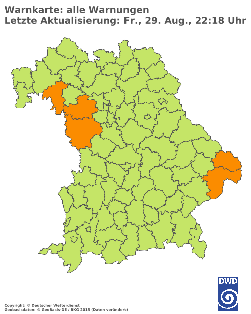Aktuelle Wetterwarnungen für  Hannover