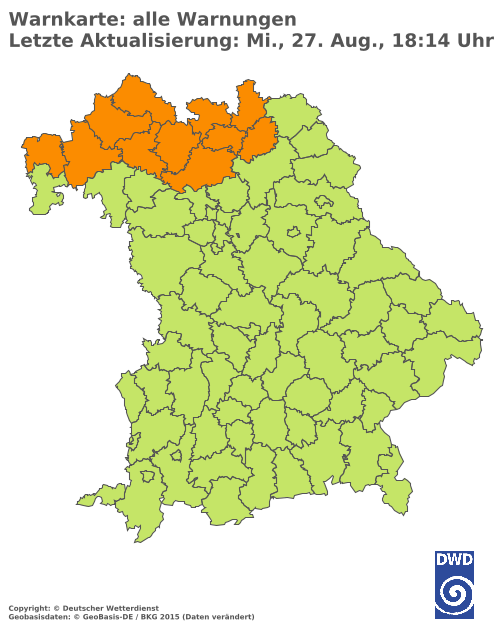 Aktuelle Wetterwarnungen für  Hannover