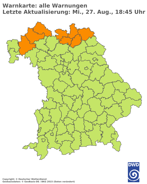 Aktuelle Wetterwarnungen für  Hannover