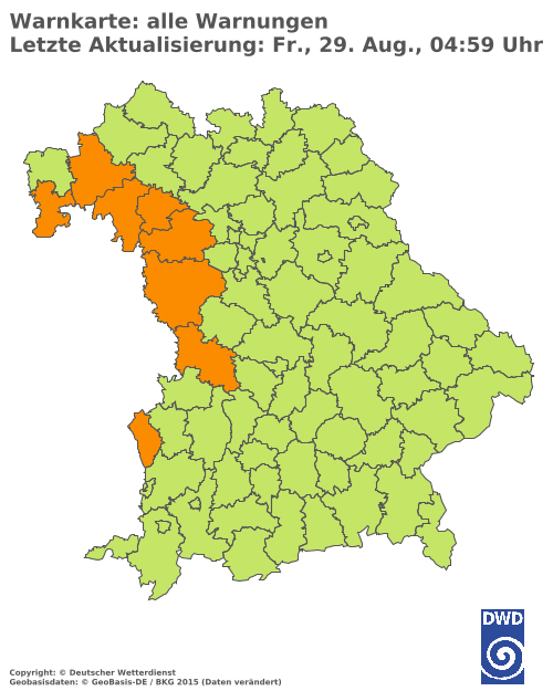 Aktuelle Wetterwarnungen für  Hannover