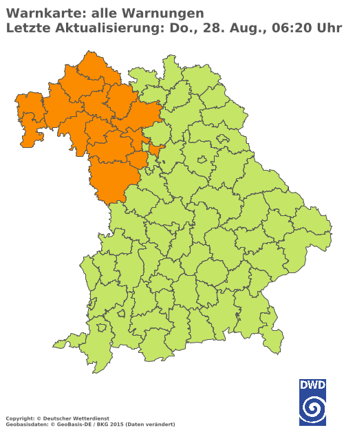 Aktuelle Wetterwarnungen für  Hannover
