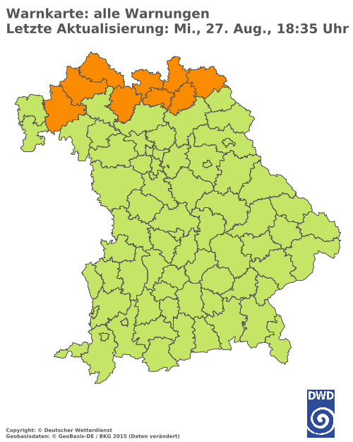 Aktuelle Wetterwarnungen für  Hannover