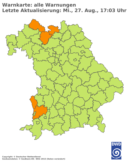 Aktuelle Wetterwarnungen für  Hannover