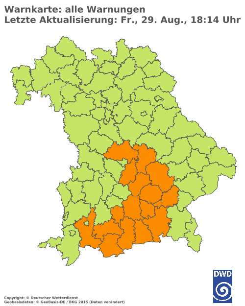 Aktuelle Wetterwarnungen für  Hannover