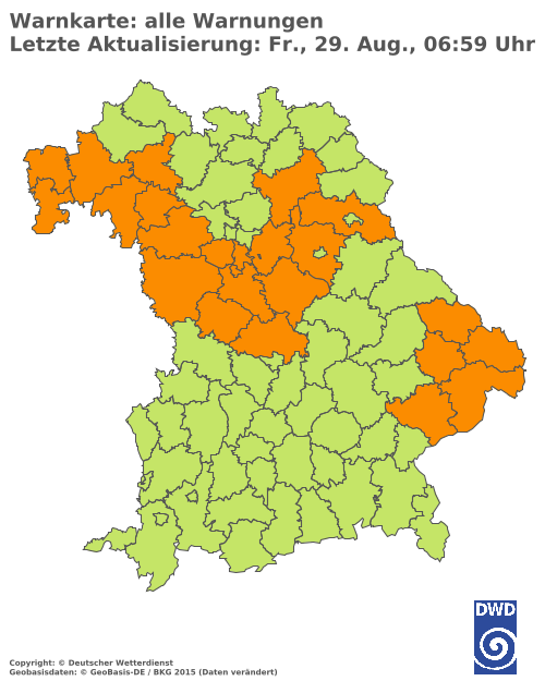 Aktuelle Wetterwarnungen für  Hannover