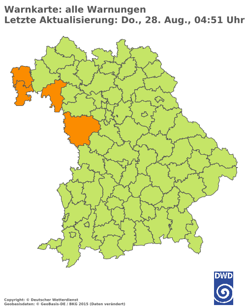 Aktuelle Wetterwarnungen für  Hannover