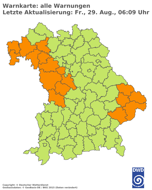 Aktuelle Wetterwarnungen für  Hannover