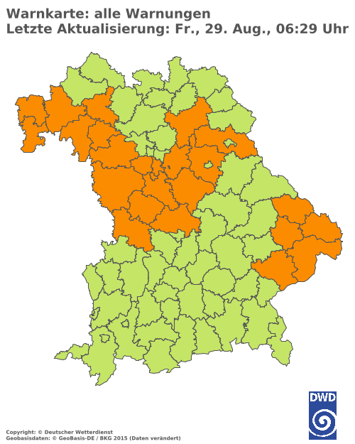 Aktuelle Wetterwarnungen für  Hannover