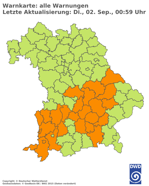 Aktuelle Wetterwarnungen für  Hannover