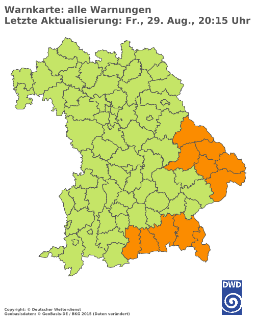 Aktuelle Wetterwarnungen für  Hannover