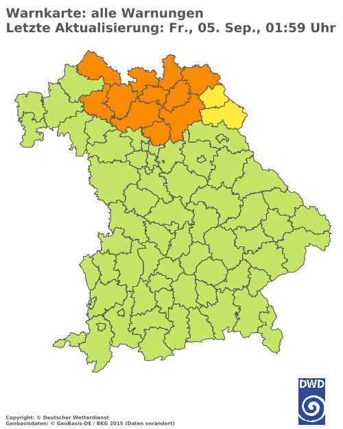 Aktuelle Wetterwarnungen für  Hannover