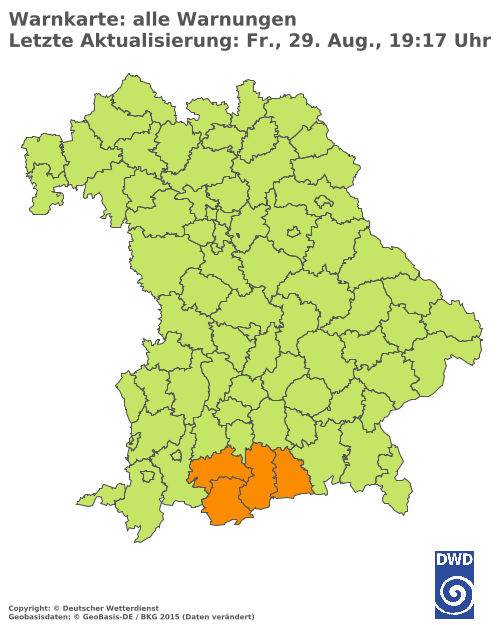 Aktuelle Wetterwarnungen für  Hannover