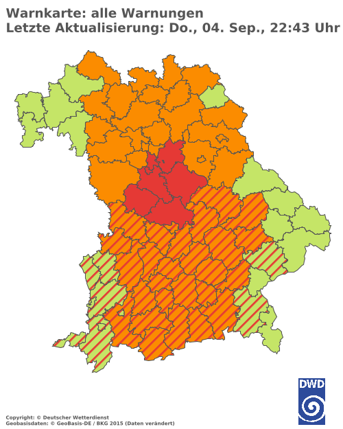 Aktuelle Wetterwarnungen für  Hannover