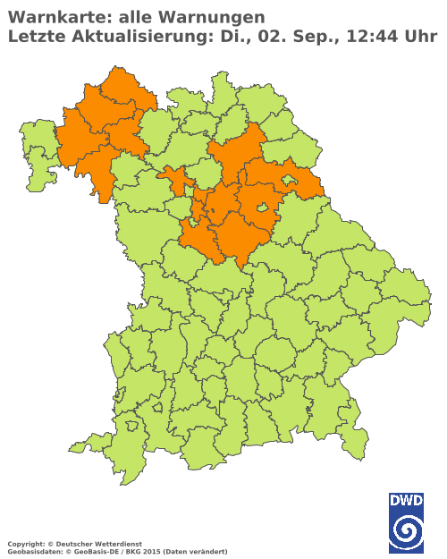 Aktuelle Wetterwarnungen für  Hannover