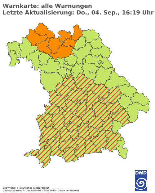Aktuelle Wetterwarnungen für  Hannover