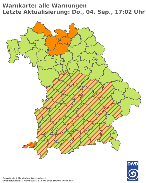 Aktuelle Wetterwarnungen für  Hannover