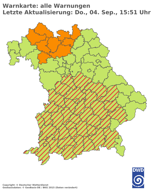 Aktuelle Wetterwarnungen für  Hannover