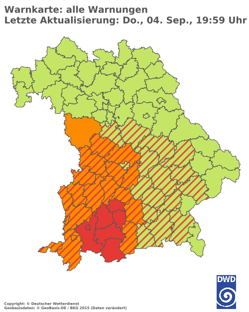 Aktuelle Wetterwarnungen für  Hannover