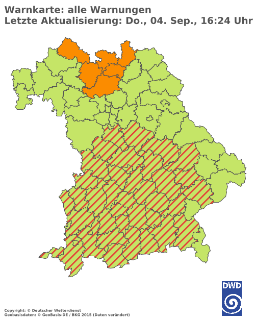 Aktuelle Wetterwarnungen für  Hannover