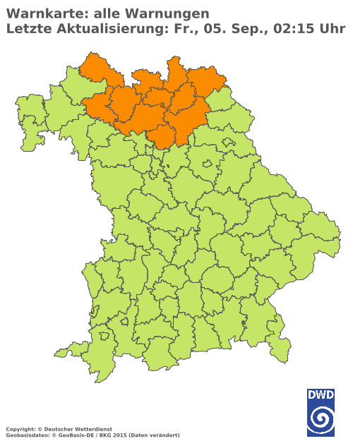 Aktuelle Wetterwarnungen für  Hannover