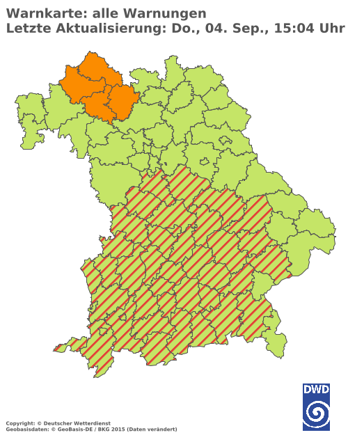 Aktuelle Wetterwarnungen für  Hannover