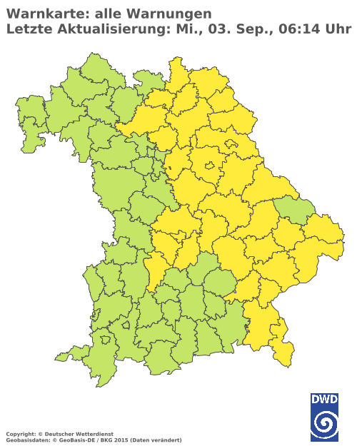 Aktuelle Wetterwarnungen für  Hannover
