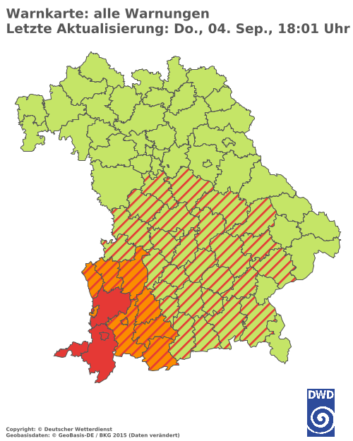 Aktuelle Wetterwarnungen für  Hannover