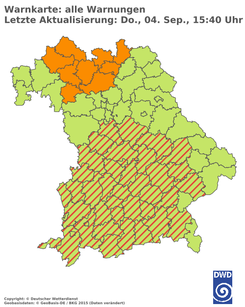 Aktuelle Wetterwarnungen für  Hannover