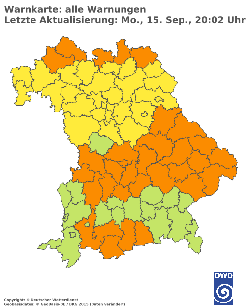 Aktuelle Wetterwarnungen für  Hannover