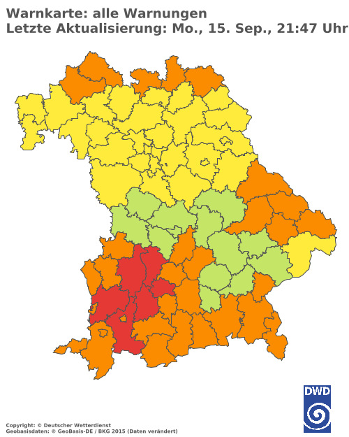 Aktuelle Wetterwarnungen für  Hannover