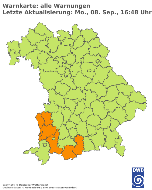 Aktuelle Wetterwarnungen für  Hannover