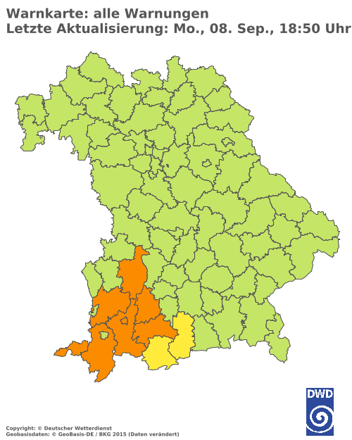 Aktuelle Wetterwarnungen für  Hannover