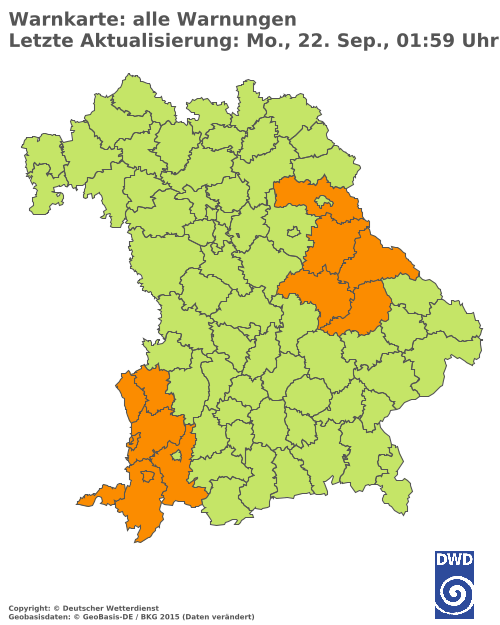 Aktuelle Wetterwarnungen für  Hannover