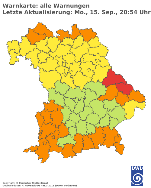 Aktuelle Wetterwarnungen für  Hannover