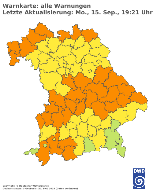 Aktuelle Wetterwarnungen für  Hannover