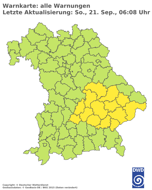 Aktuelle Wetterwarnungen für  Hannover