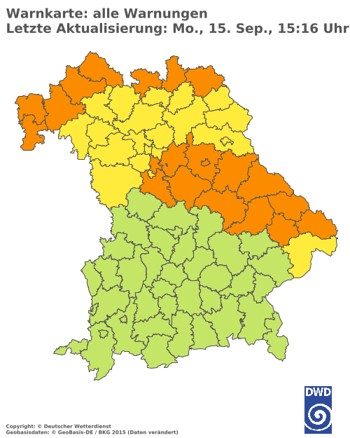 Aktuelle Wetterwarnungen für  Hannover